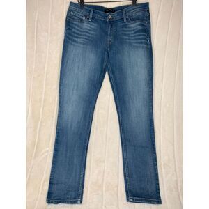 Levis 524‎ Jeans Womens 13M Light Wash Too Super Low Straight Leg Stretch y2k